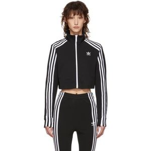 Adidas Originals Black Cropped Track Jacket